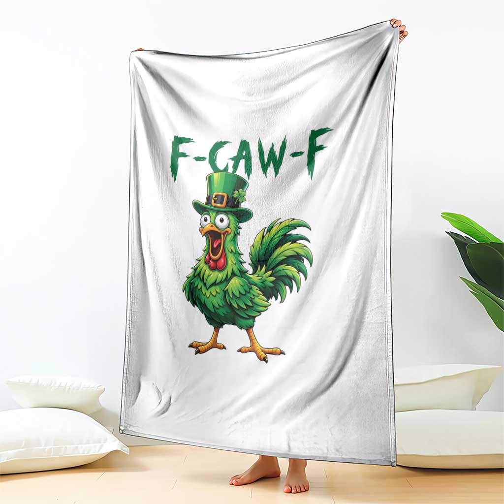 Funny St Patricks Day Lucky Chicken Throw Blanket F Caw F TS14 Print Your Wear