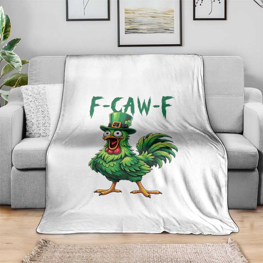 Funny St Patricks Day Lucky Chicken Throw Blanket F Caw F TS14 Print Your Wear