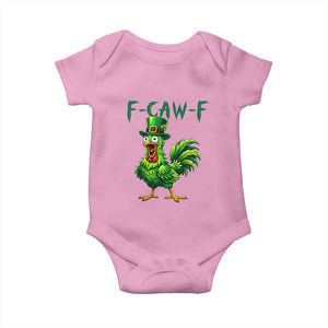 Funny St Patricks Day Lucky Chicken Baby Onesie F Caw F TS14 Light Pink Print Your Wear