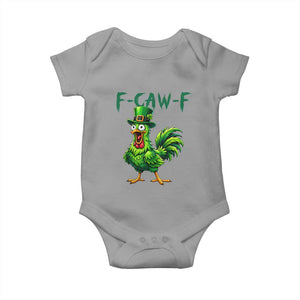 Funny St Patricks Day Lucky Chicken Baby Onesie F Caw F TS14 Sport Gray Print Your Wear
