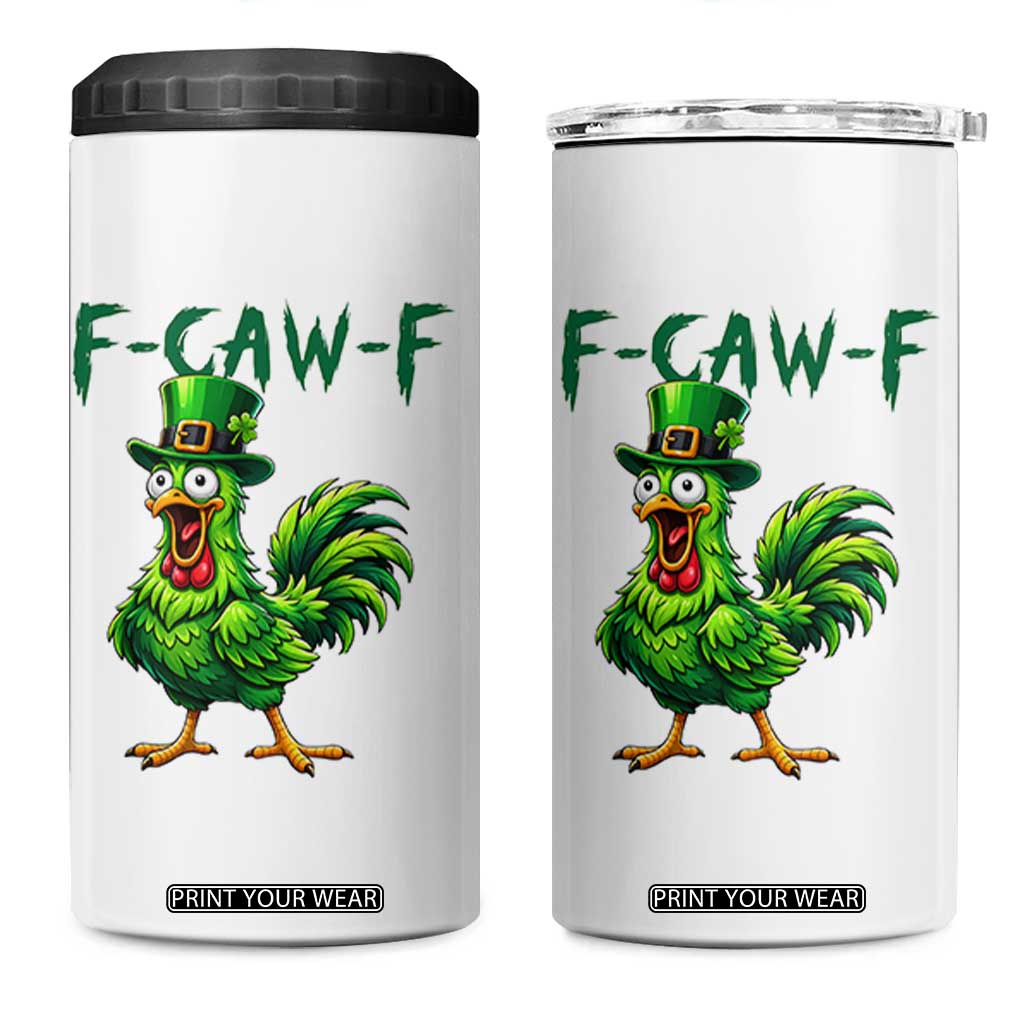 Funny St Patricks Day Lucky Chicken 4 in 1 Can Cooler Tumbler F Caw F TS14 One Size: 16 oz White Print Your Wear