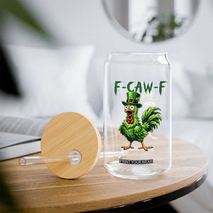 Funny St Patricks Day Lucky Chicken Glass Can F Caw F TS14 Print Your Wear