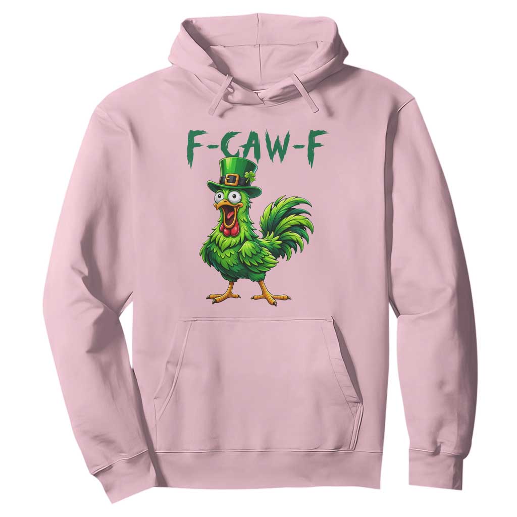 Funny St Patricks Day Lucky Chicken Hoodie F Caw F TS14 Light Pink Print Your Wear