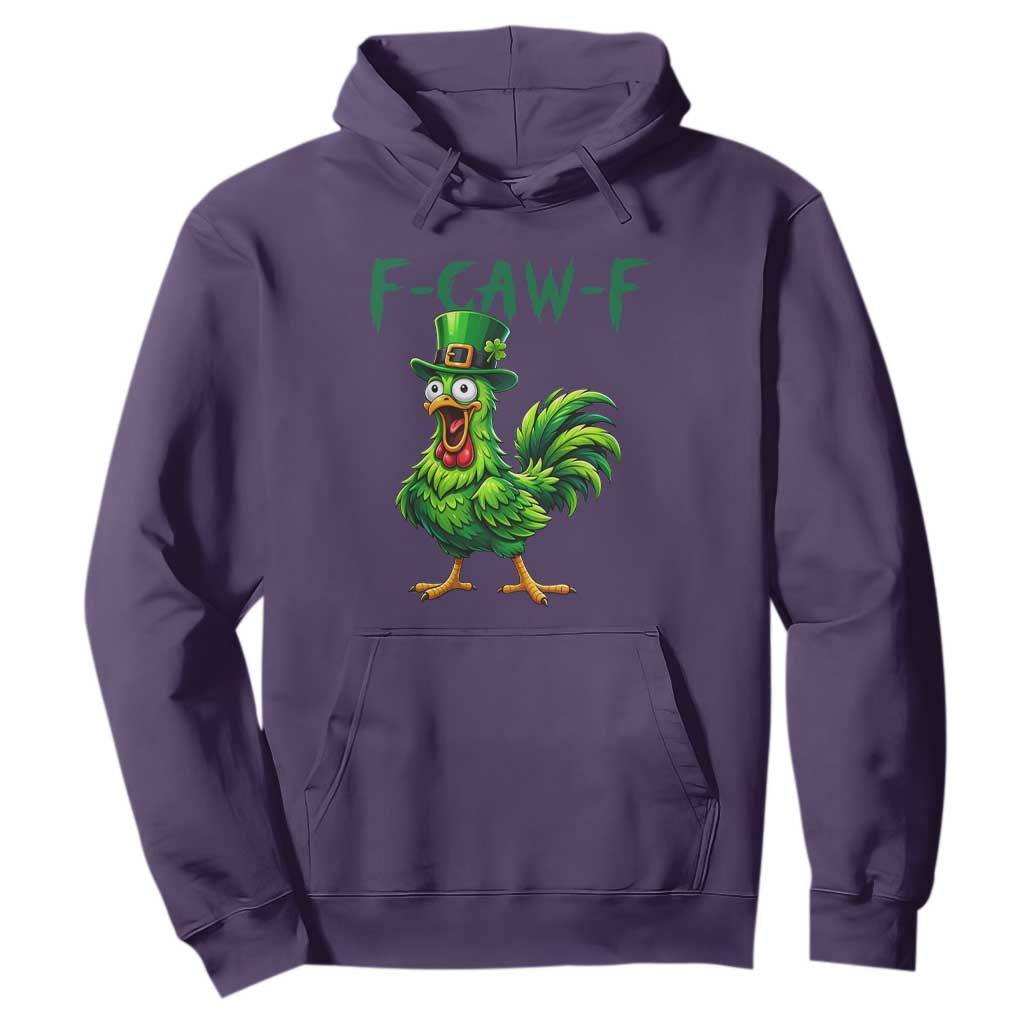 Funny St Patricks Day Lucky Chicken Hoodie F Caw F TS14 Purple Print Your Wear