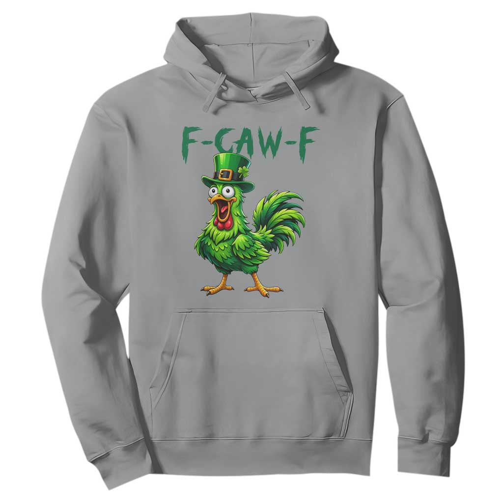 Funny St Patricks Day Lucky Chicken Hoodie F Caw F TS14 Sport Gray Print Your Wear