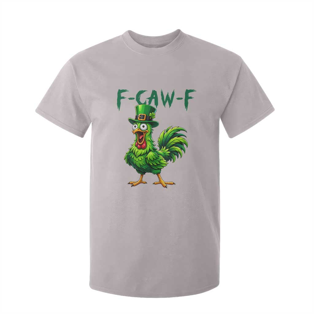 Funny St Patricks Day Lucky Chicken T Shirt For Kid F Caw F TS14 Ice Gray Print Your Wear
