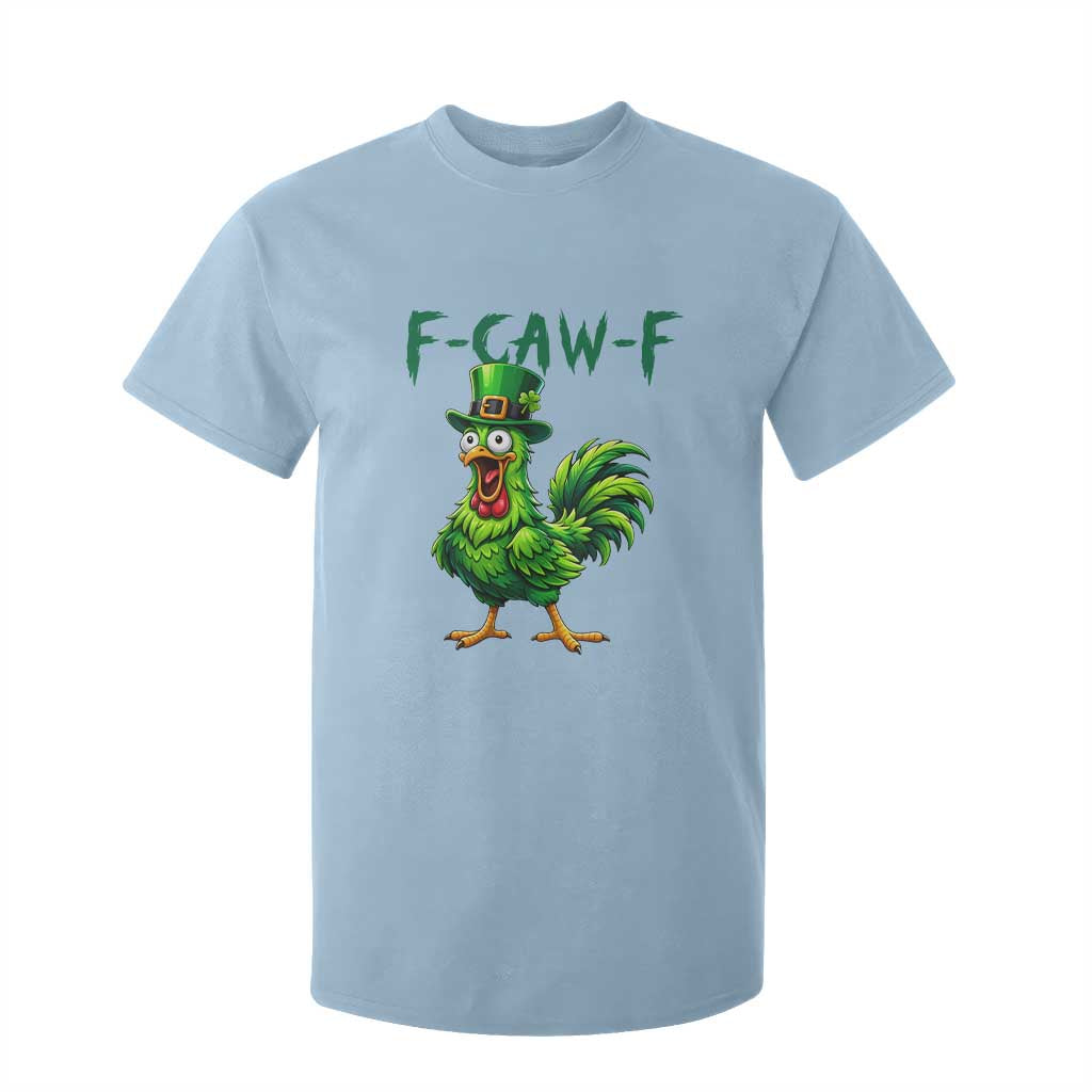 Funny St Patricks Day Lucky Chicken T Shirt For Kid F Caw F TS14 Light Blue Print Your Wear