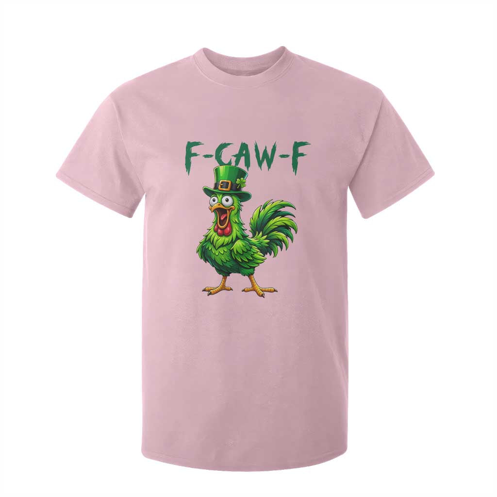 Funny St Patricks Day Lucky Chicken T Shirt For Kid F Caw F TS14 Light Pink Print Your Wear