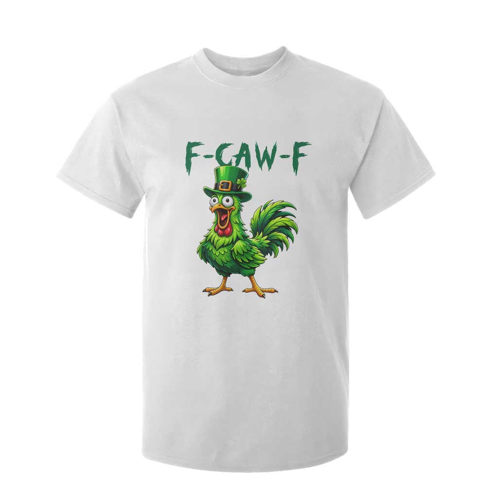 Funny St Patricks Day Lucky Chicken T Shirt For Kid F Caw F TS14 White Print Your Wear
