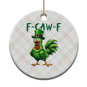Funny St Patricks Day Lucky Chicken Ceramic Ornament F Caw F TS14 1pc Christmas Plaid Print Your Wear