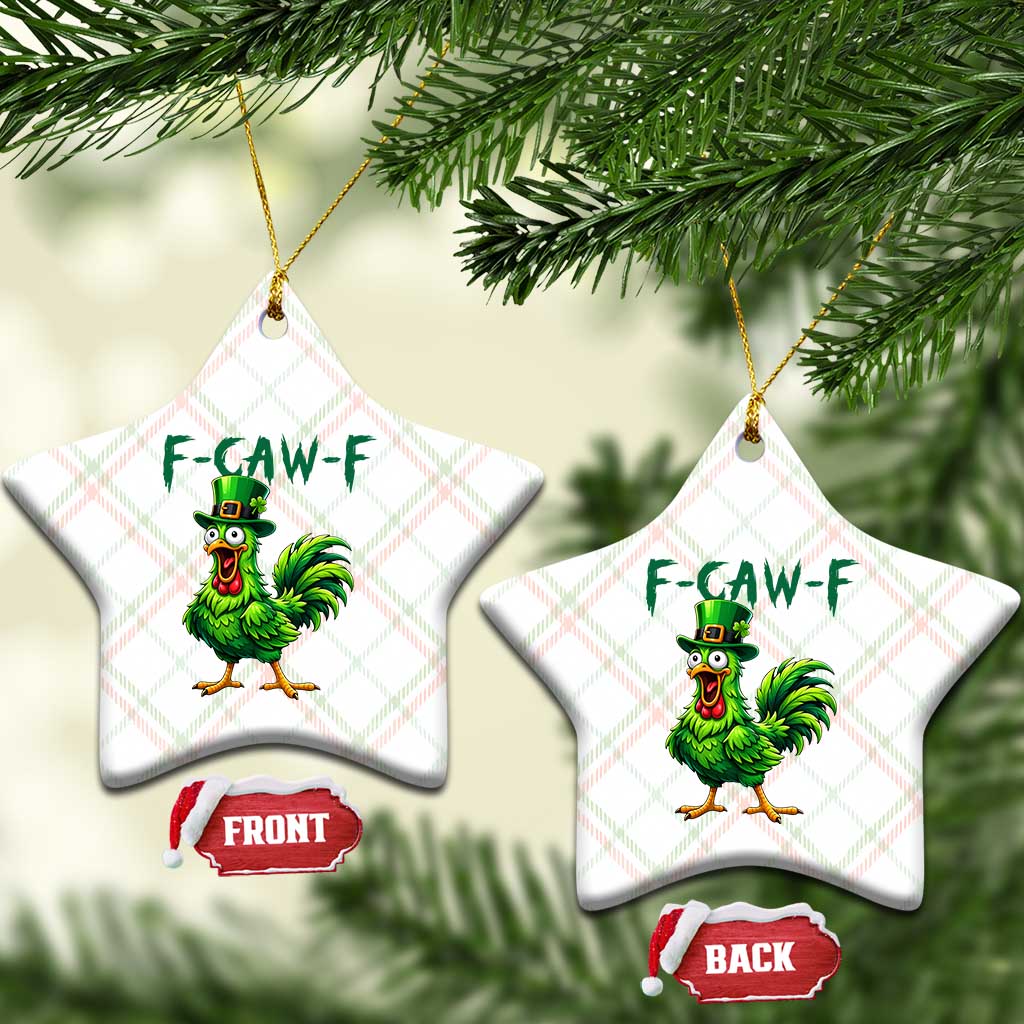 Funny St Patricks Day Lucky Chicken Ceramic Ornament F Caw F TS14 Print Your Wear