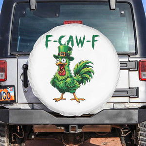 Funny St Patricks Day Lucky Chicken Spare Tire Cover F Caw F TS14 No hole White Print Your Wear