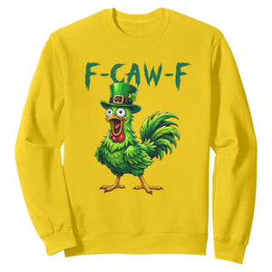Funny St Patricks Day Lucky Chicken Sweatshirt F Caw F TS14 Daisy Print Your Wear