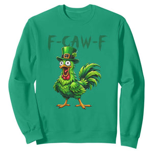 Funny St Patricks Day Lucky Chicken Sweatshirt F Caw F TS14 Irish Green Print Your Wear