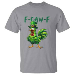 Funny St Patricks Day Lucky Chicken T Shirt F Caw F TS14 Sport Gray Print Your Wear