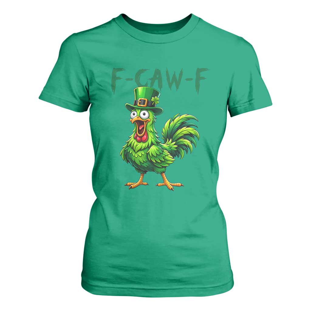 Funny St Patricks Day Lucky Chicken T Shirt For Women F Caw F TS14 Irish Green Print Your Wear