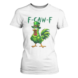 Funny St Patricks Day Lucky Chicken T Shirt For Women F Caw F TS14 White Print Your Wear