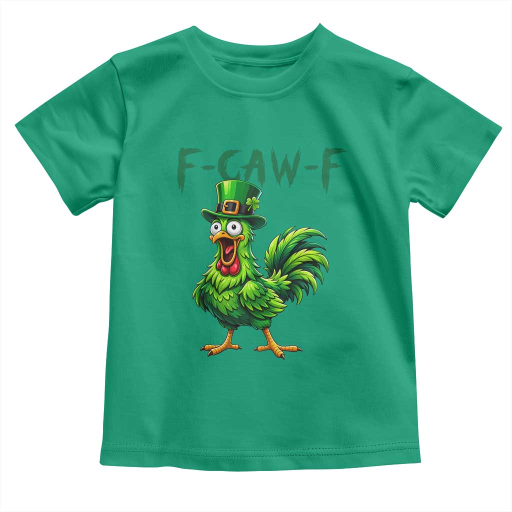 Funny St Patricks Day Lucky Chicken Toddler T Shirt F Caw F TS14 Irish Green Print Your Wear