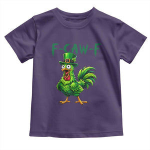 Funny St Patricks Day Lucky Chicken Toddler T Shirt F Caw F TS14 Purple Print Your Wear