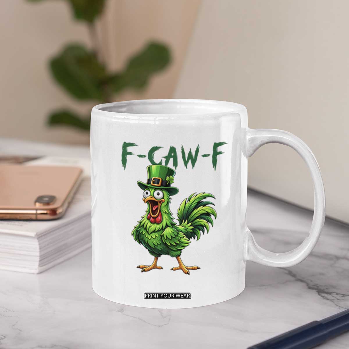Funny St Patricks Day Lucky Chicken Coffee Mug F Caw F TS14 Print Your Wear