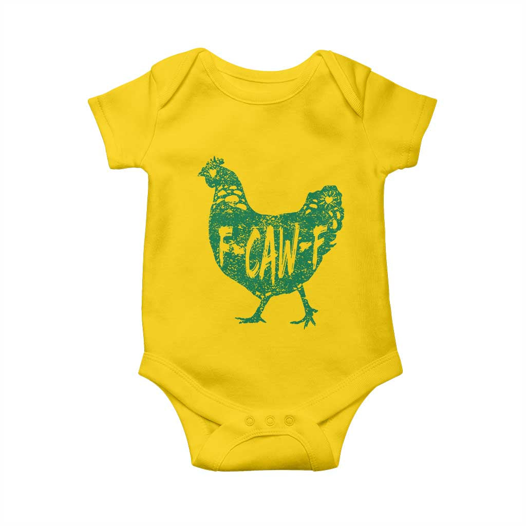 F Caw F Lucky Chicken Baby Onesie Funny St Patricks Day TS14 Daisy Print Your Wear
