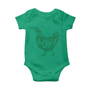 F Caw F Lucky Chicken Baby Onesie Funny St Patricks Day TS14 Irish Green Print Your Wear