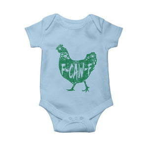 F Caw F Lucky Chicken Baby Onesie Funny St Patricks Day TS14 Light Blue Print Your Wear