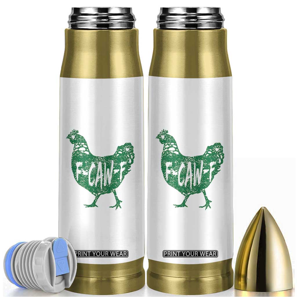 F Caw F Lucky Chicken Bullet Tumbler Funny St Patricks Day TS14 White Print Your Wear