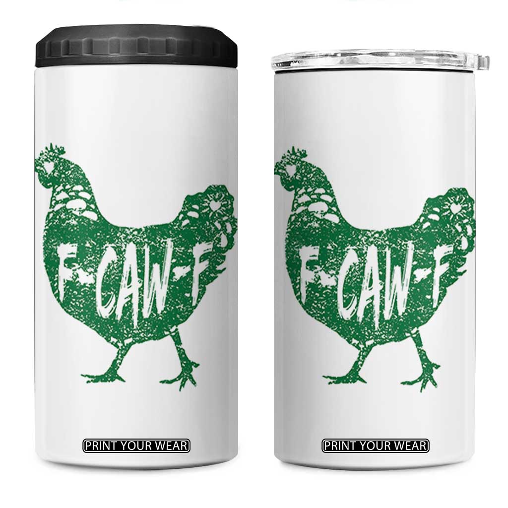 F Caw F Lucky Chicken 4 in 1 Can Cooler Tumbler Funny St Patricks Day TS14 One Size: 16 oz White Print Your Wear