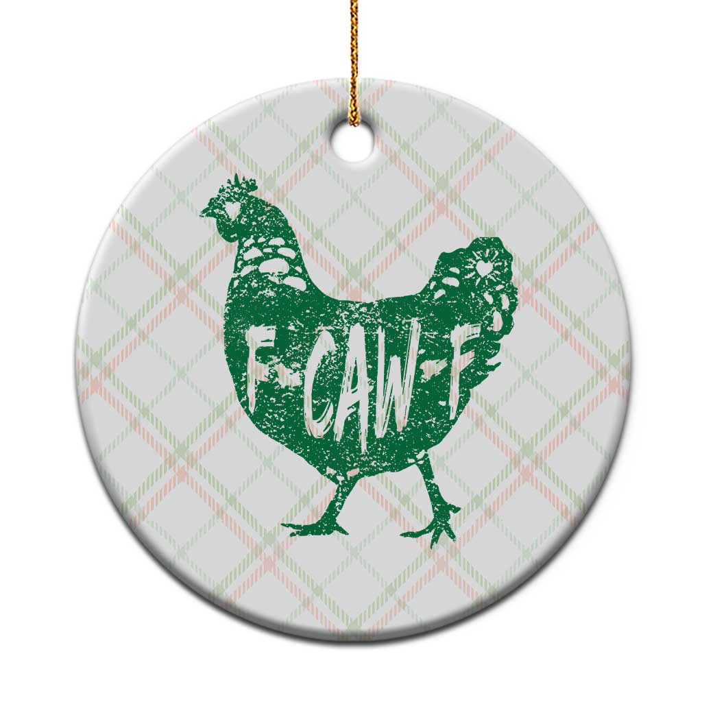 F Caw F Lucky Chicken Ceramic Ornament Funny St Patricks Day TS14 1pc Christmas Plaid Print Your Wear