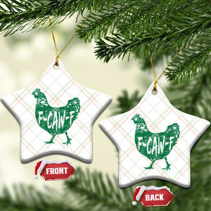 F Caw F Lucky Chicken Ceramic Ornament Funny St Patricks Day TS14 Print Your Wear