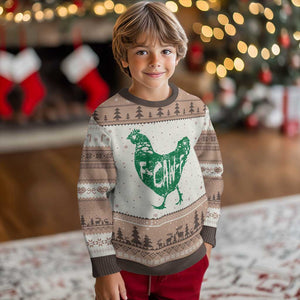 F Caw F Lucky Chicken Ugly Christmas Sweater Funny St Patricks Day TS14 Mocha Mousse Print Your Wear