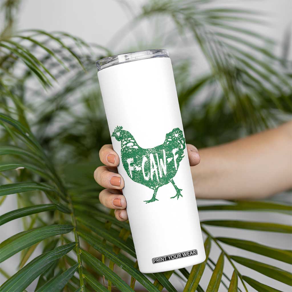 F Caw F Lucky Chicken Skinny Tumbler Funny St Patricks Day TS14 Print Your Wear