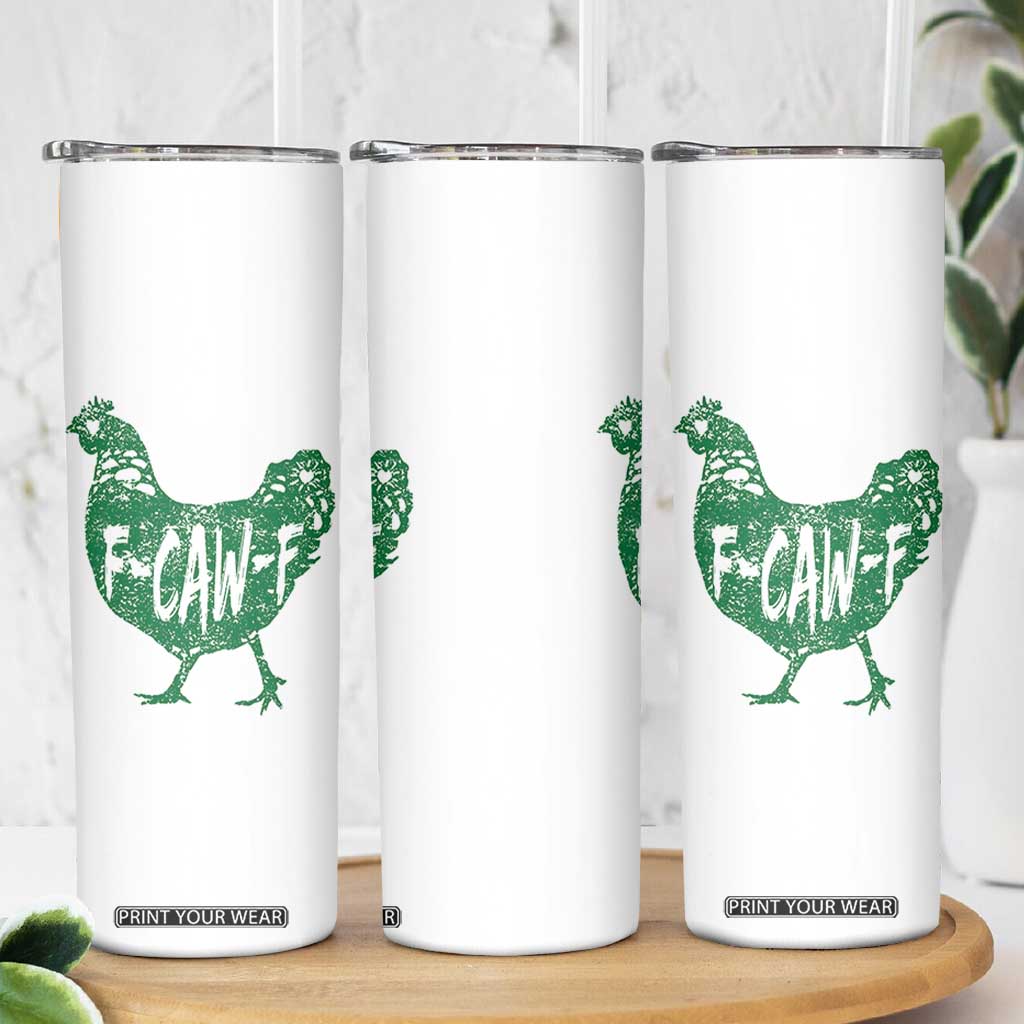 F Caw F Lucky Chicken Skinny Tumbler Funny St Patricks Day TS14 Print Your Wear