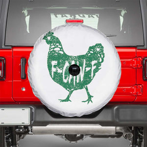 F Caw F Lucky Chicken Spare Tire Cover Funny St Patricks Day TS14 White Print Your Wear