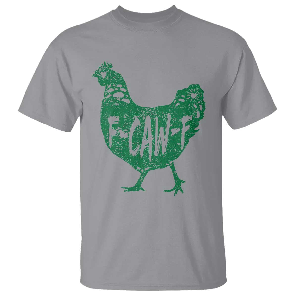 F Caw F Lucky Chicken T Shirt Funny St Patricks Day TS14 Sport Gray Print Your Wear