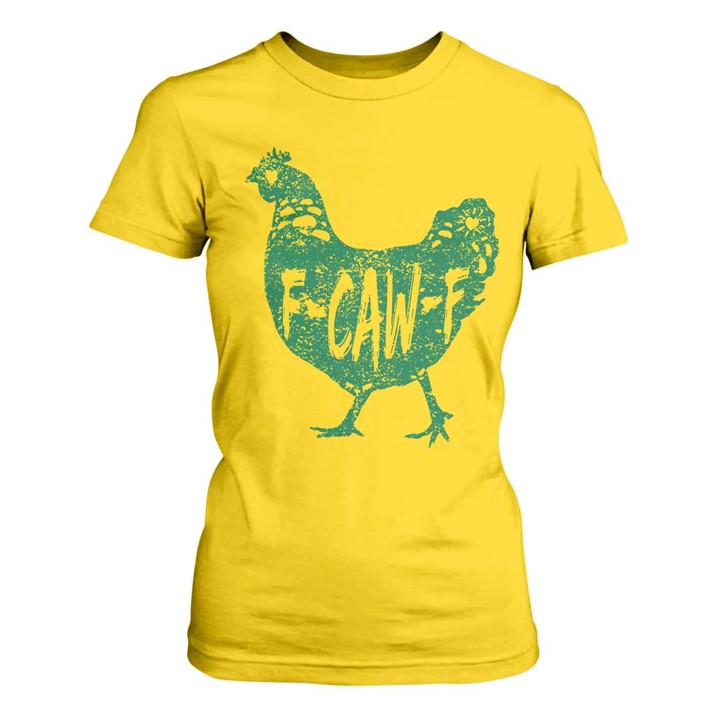 F Caw F Lucky Chicken T Shirt For Women Funny St Patricks Day TS14 Daisy Print Your Wear