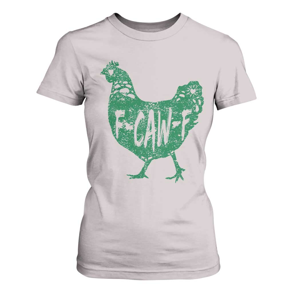 F Caw F Lucky Chicken T Shirt For Women Funny St Patricks Day TS14 Ice Gray Print Your Wear