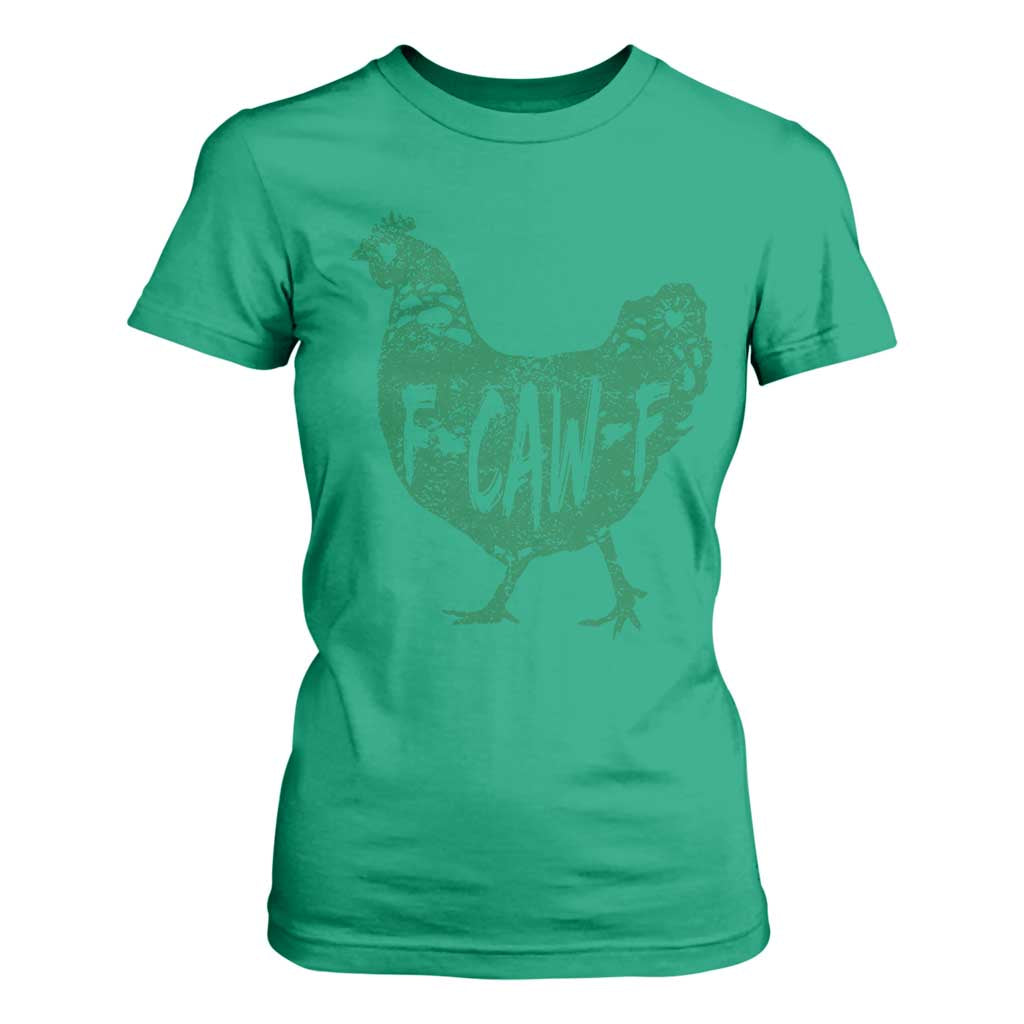 F Caw F Lucky Chicken T Shirt For Women Funny St Patricks Day TS14 Irish Green Print Your Wear