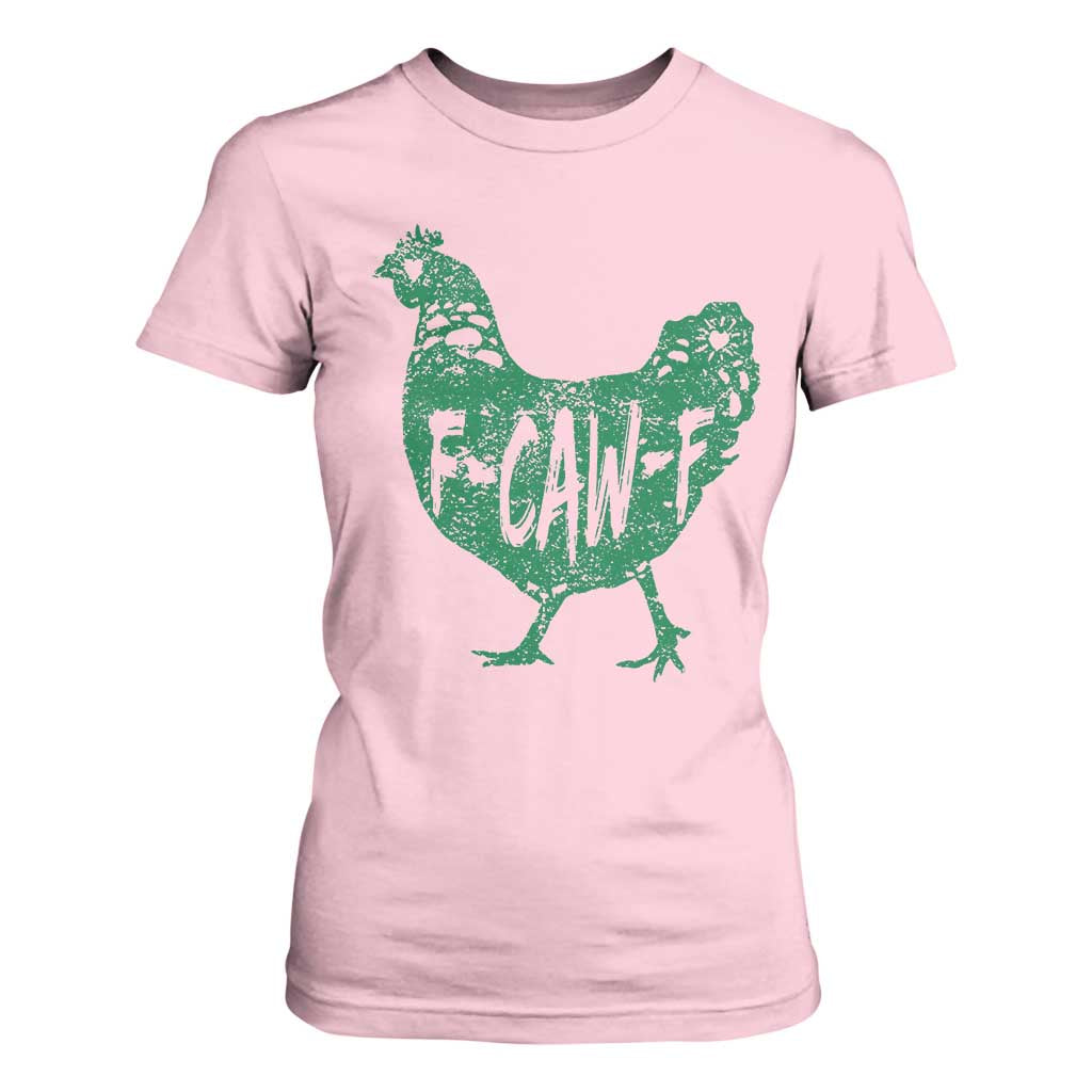 F Caw F Lucky Chicken T Shirt For Women Funny St Patricks Day TS14 Light Pink Print Your Wear