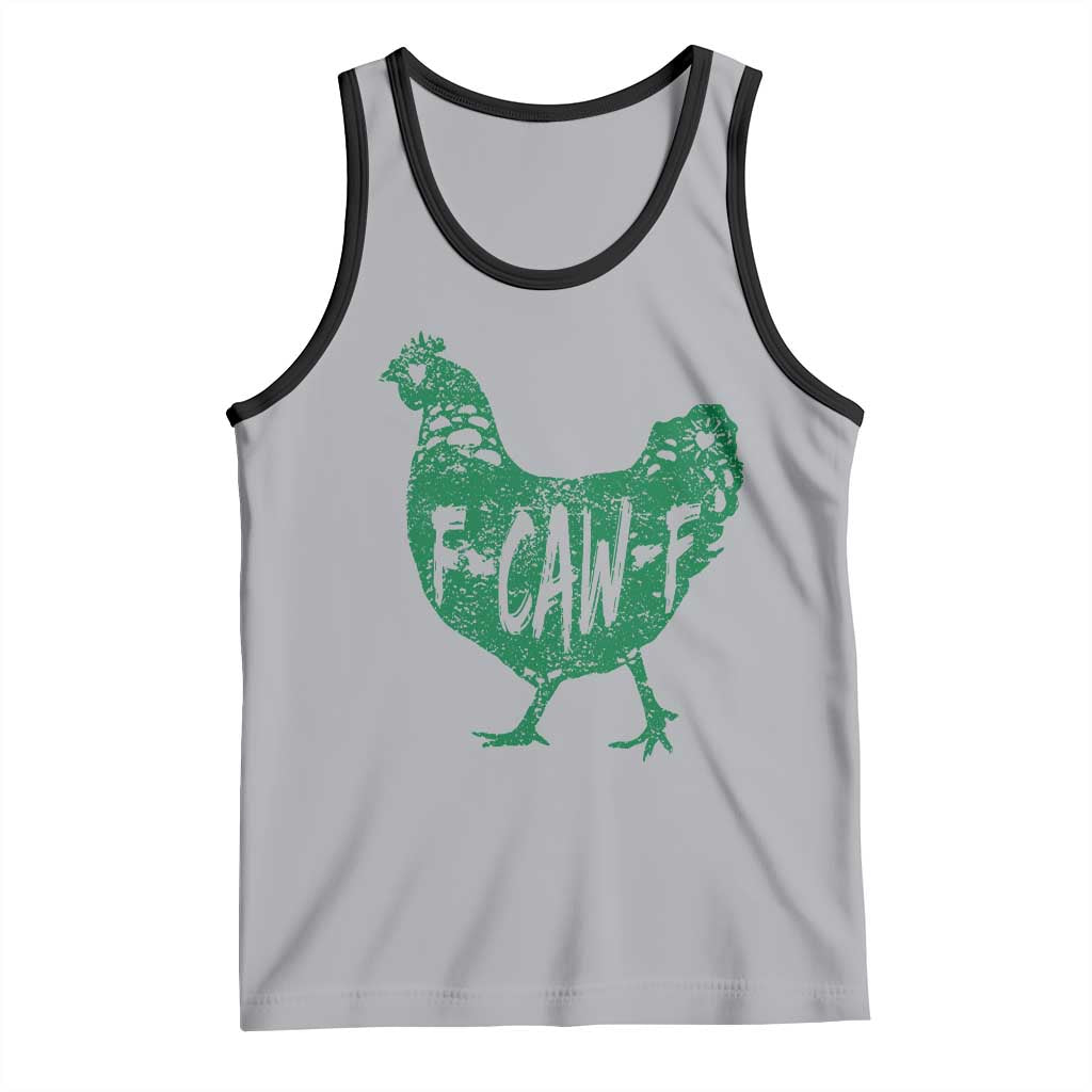 F Caw F Lucky Chicken Tank Top Funny St Patricks Day TS14 Athletic Heather Black Print Your Wear