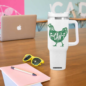 F Caw F Lucky Chicken Tumbler With Handle Funny St Patricks Day TS14 Print Your Wear