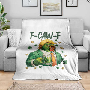 Funny Trump Chicken St Patricks Day Throw Blanket F Caw F Lucky Irish TS14 Print Your Wear