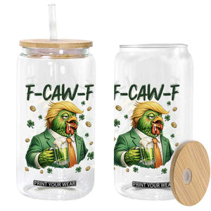 Funny Trump Chicken St Patricks Day Glass Can F Caw F Lucky Irish TS14 Print Your Wear
