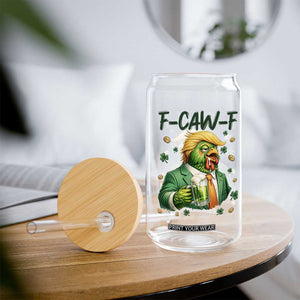 Funny Trump Chicken St Patricks Day Glass Can F Caw F Lucky Irish TS14 Print Your Wear
