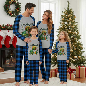 Funny Trump Chicken St Patricks Day Plaid Pajama Set F Caw F Lucky Irish TS14 Blue Plaid Print Your Wear