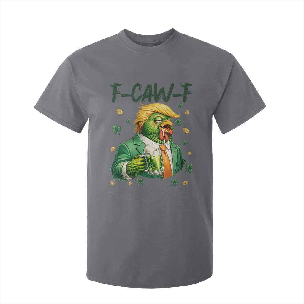 Funny Trump Chicken St Patricks Day T Shirt For Kid F Caw F Lucky Irish TS14 Charcoal Print Your Wear