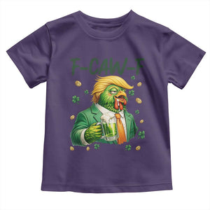 Funny Trump Chicken St Patricks Day Toddler T Shirt F Caw F Lucky Irish TS14 Purple Print Your Wear