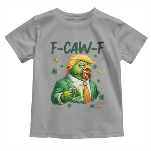 Funny Trump Chicken St Patricks Day Toddler T Shirt F Caw F Lucky Irish TS14 Sport Gray Print Your Wear