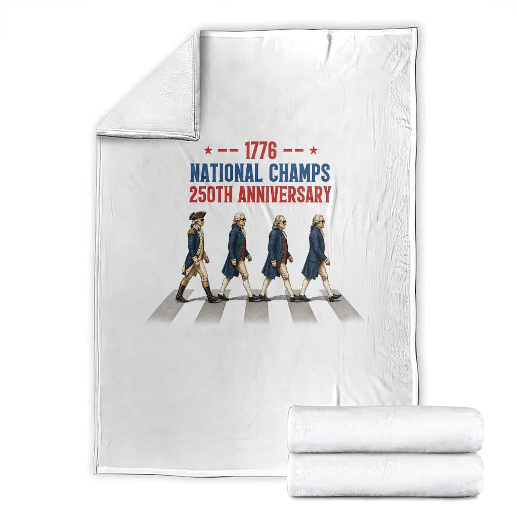1776 National Champs Throw Blanket Funny Founding Father Roading Parody 4th of July
